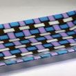 Blue, Lavender, French Vanilla & Brown Braid Platter by Bob Heath